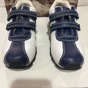 Woman’s Timberland Metro Slim Velcro Blue/ White Tennis Shoes